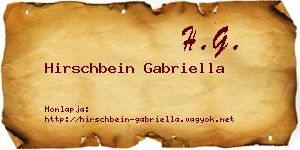 Hirschbein Gabriella névjegykártya